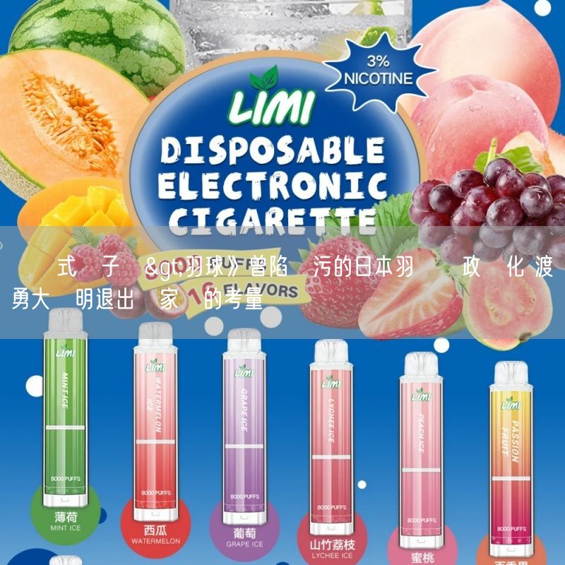 拋棄式電子煙>羽球》曾陷貪污的日本羽協財政惡化 渡邊勇大說明退出國家隊的考量